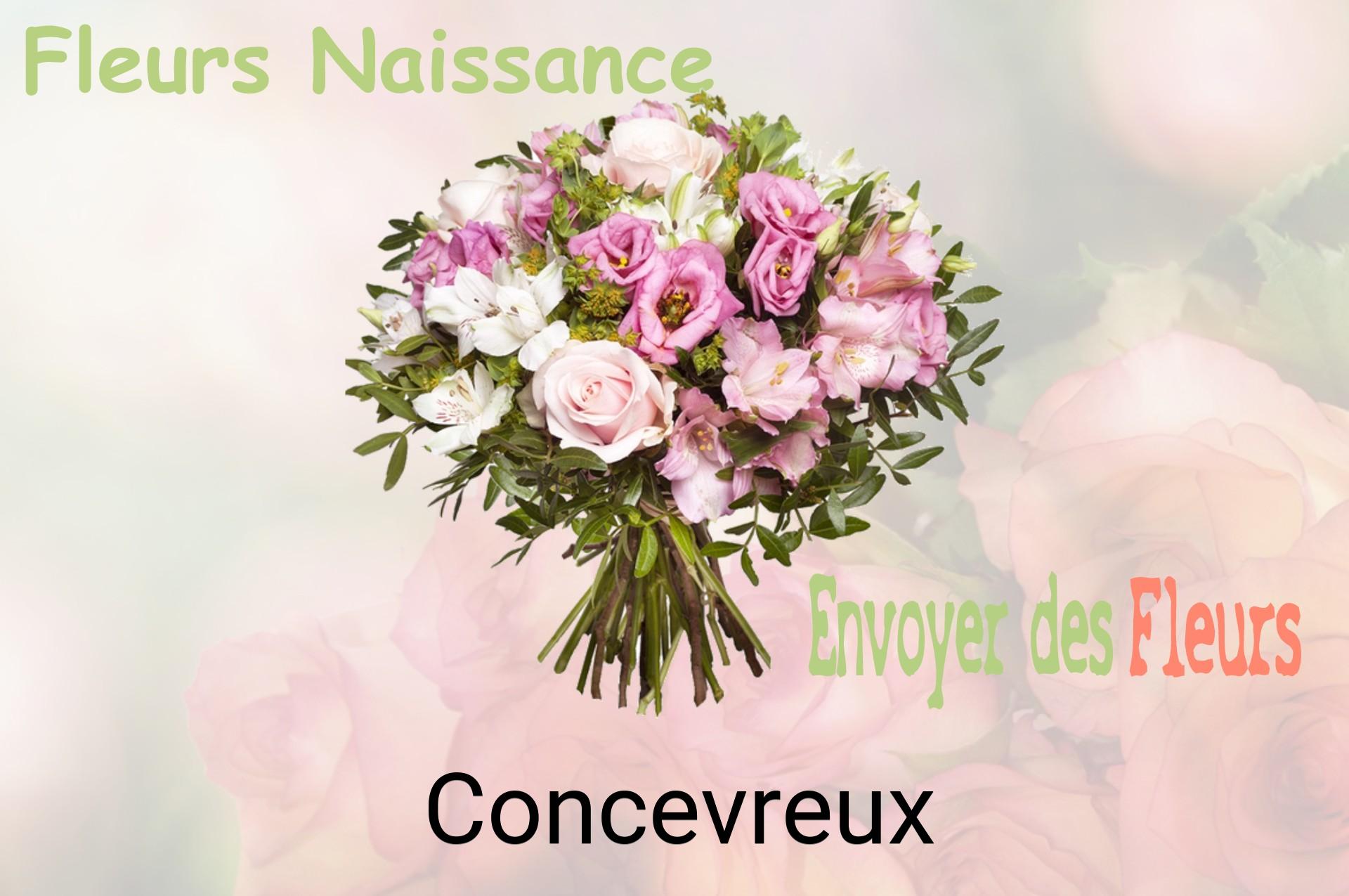 Bouquet de fleurs de naissance livré à Concevreux